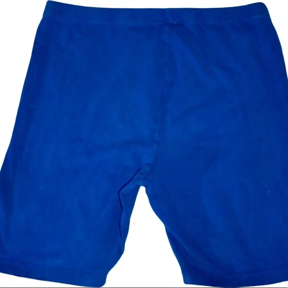 Ladies high waisted large blue long spandex Zenana premium running shorts comfy - Picture 6 of 12